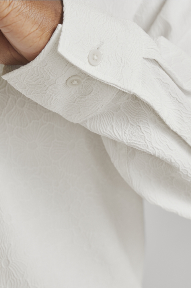 JPRBLATREND JACQUARD L/S SHIRT STYD 12278765 WHITE